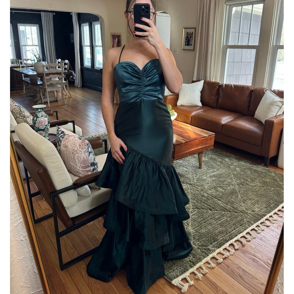 DRESS THE POPULTION Clarice Dress in Pine Size Medium